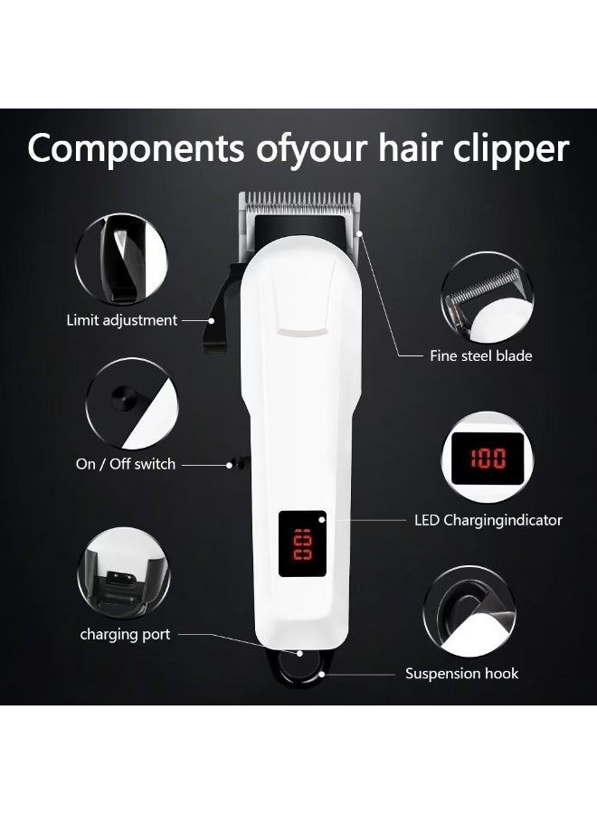 MORTICO Hair Clippers for Men Professional, Barber Clippers and Trimmers Set, Cordless Hair Clippers for Hair Cutting Kit with LED Display, Electric Hair Trimmer, Gifts for Men - Image 2